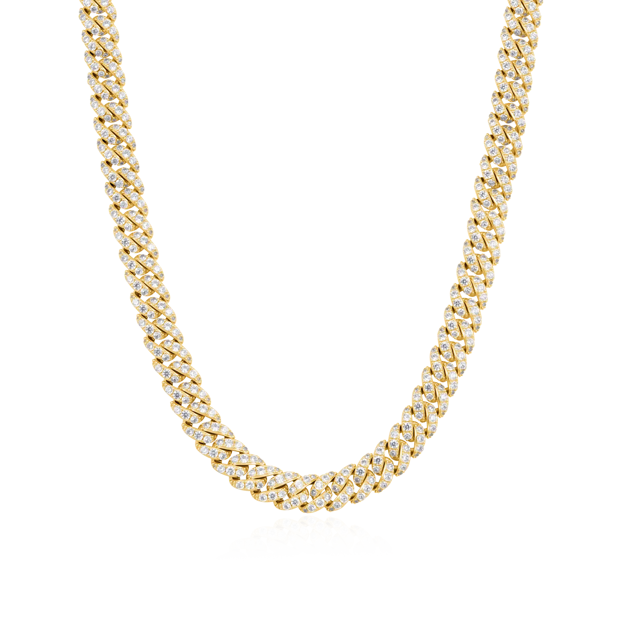 Micro Round Cut Cuban Link Chain - 8mm