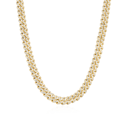 Micro Round Cut Cuban Link Chain - 8mm