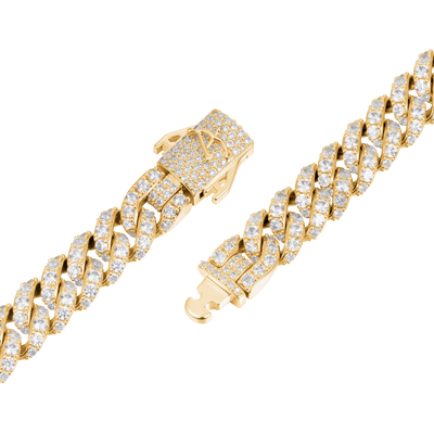 Moissanite Round Cut Cuban Link Chain - 8mm