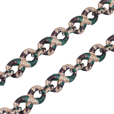 Infinity OG Camo Iced Link Necklace & Wallet Chain