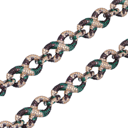 Infinity OG Camo Iced Link Necklace & Wallet Chain