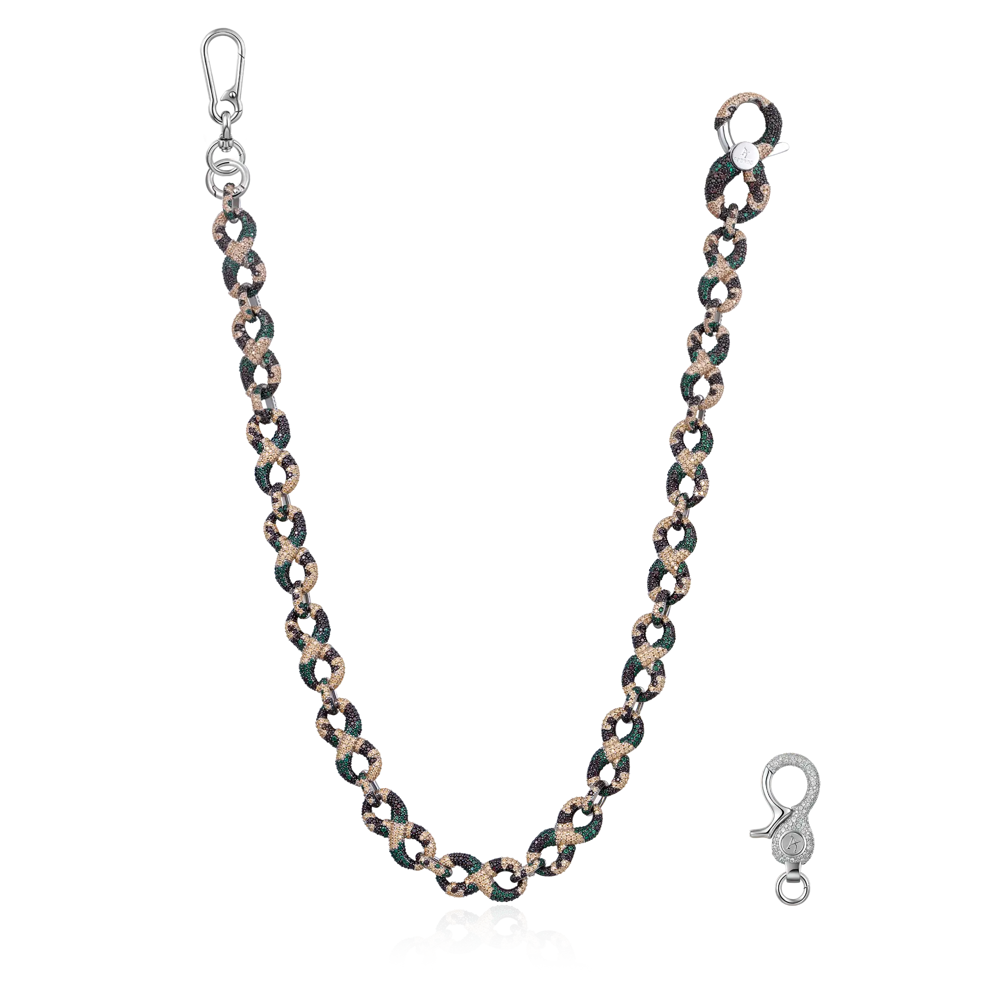 Infinity OG Camo Iced Link Necklace & Wallet Chain