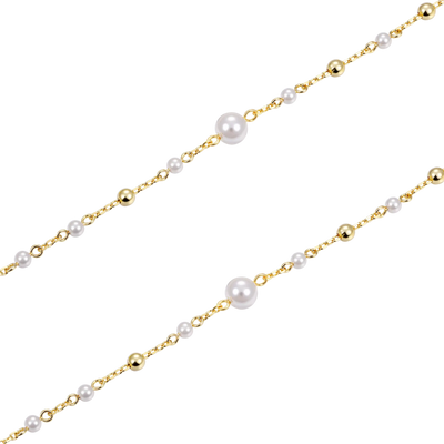 Pure Pearl Virgin Mary Rosary Necklace