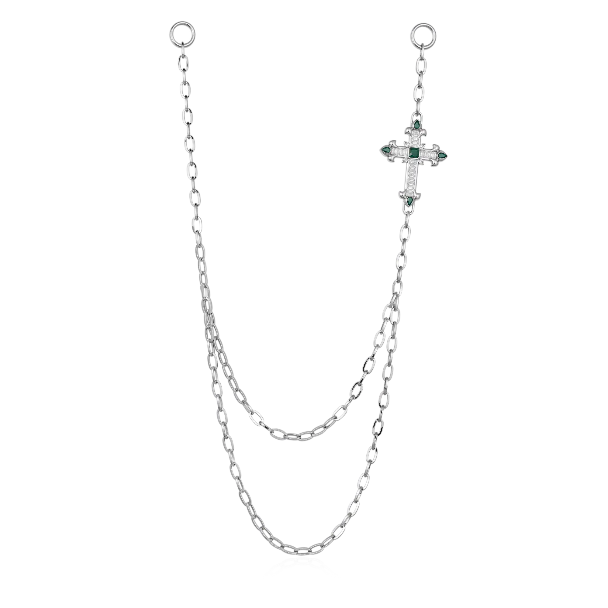 Radiant Cross Double-Layer Wallet Chain