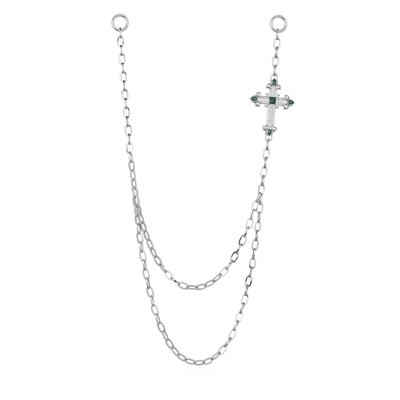 Radiant Cross Double-Layer Wallet Chain