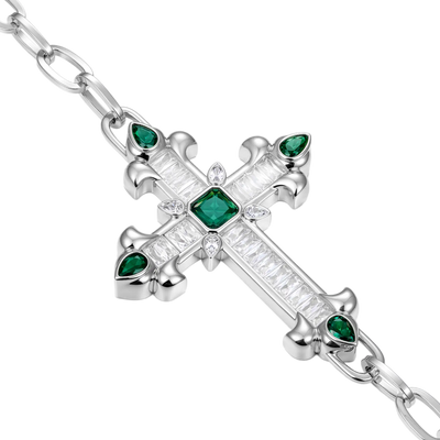 Radiant Cross Double-Layer Wallet Chain