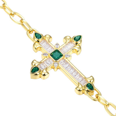 Radiant Cross Double-Layer Wallet Chain