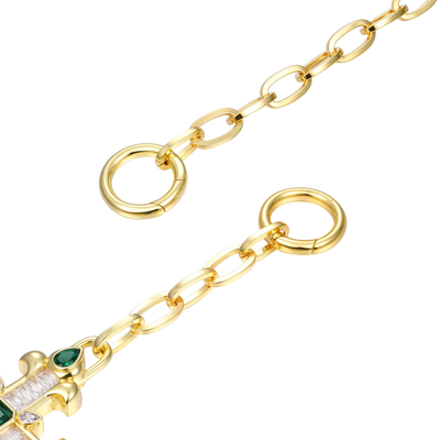 Radiant Cross Double-Layer Wallet Chain
