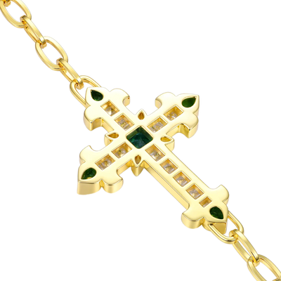 Radiant Cross Double-Layer Wallet Chain