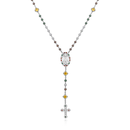 Trinity Rosary Virgin Mary Necklace