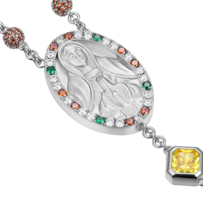 Trinity Rosary Virgin Mary Necklace