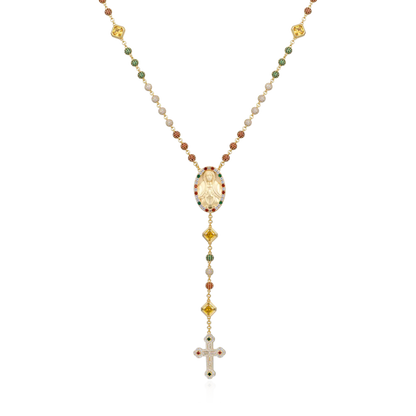 Trinity Rosary Virgin Mary Necklace