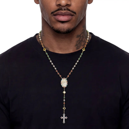 Trinity Rosary Virgin Mary Necklace