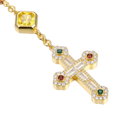 Trinity Rosary Virgin Mary Necklace