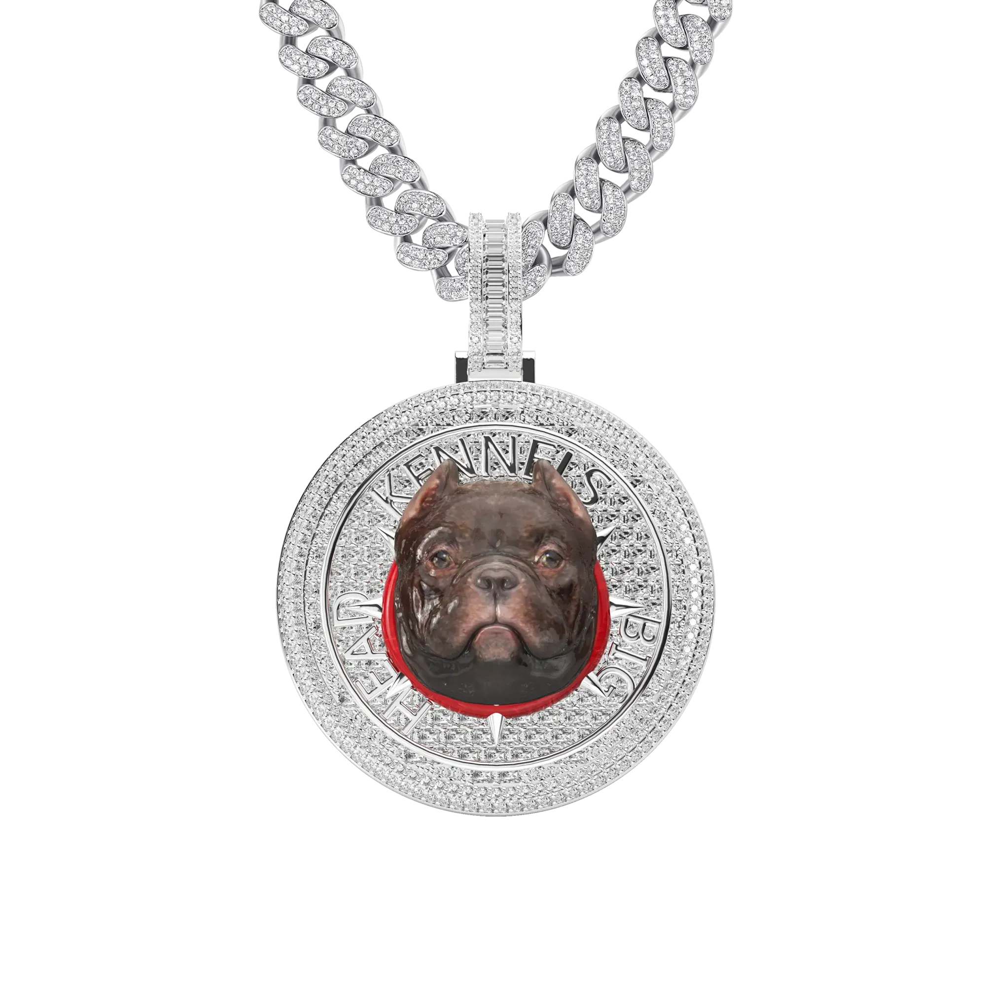 Custom 3D Enamel Logo Round Pendant