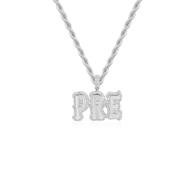 Custom Mini Moissanite Bosox Font Pendant