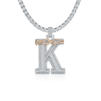 Custom Crown of Thorns Initial Letter Pendant