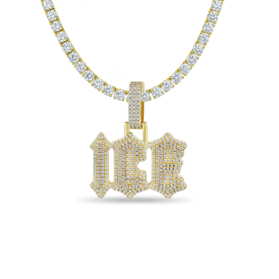 Custom Double Layers Gothic Font Pendant