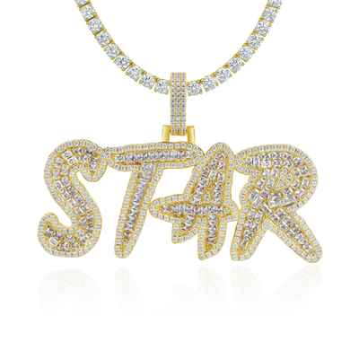 Custom Emerald Cut Coke Boys Font Pendant