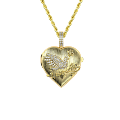 Custom Flip Heart Shaped  Pendant