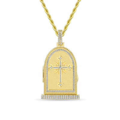 Custom Flip Tombstone Photo Pendant