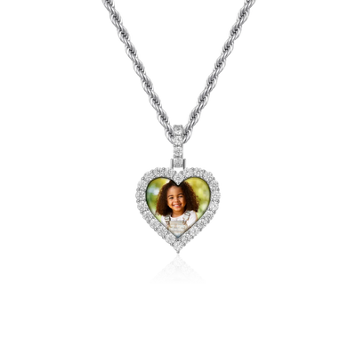 Custom Heart Photo Pendant