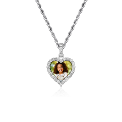Custom Heart Photo Pendant