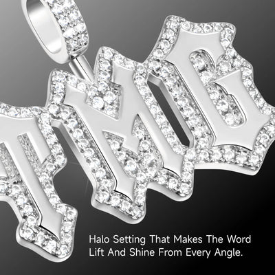 Custom Mini Moissanite Gothic Pendant