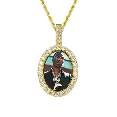 Custom Oval Photo Pendant