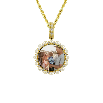 Custom Pearl Photo Pendant