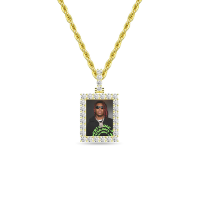 Custom Rectangle Photo Pendant