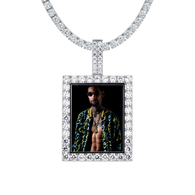 Custom Rectangular Photo Pendant