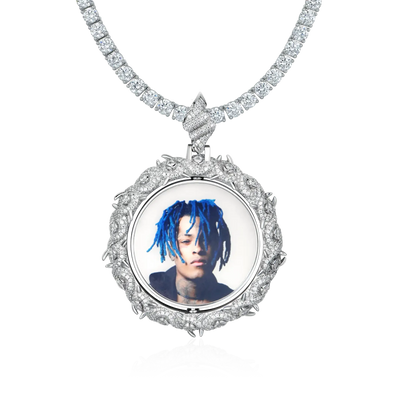 Custom Rotating Thorns Photo Pendant