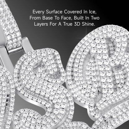 Custom Wheat Ears 3D Letter Pendant