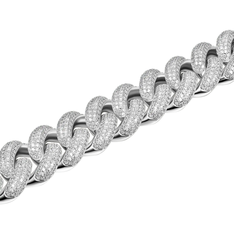 14K Gold & White Gold Custom 19mm Iced Cuban Link Chain-Urban Jewelry - APORRO