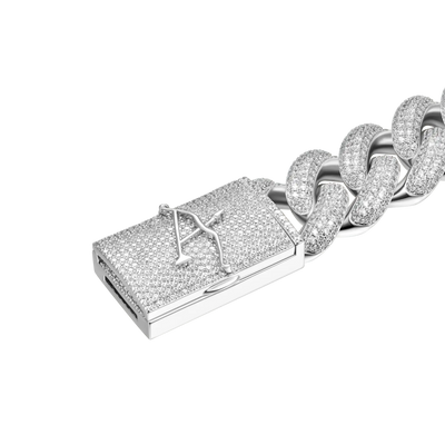 Custom 19mm 4-Row Gems Iced Cuban Link Chain