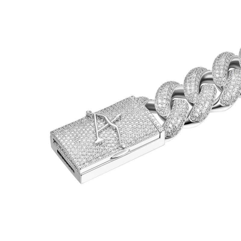 14K Gold & White Gold Custom 19mm Iced Cuban Link Chain-Urban Jewelry - APORRO