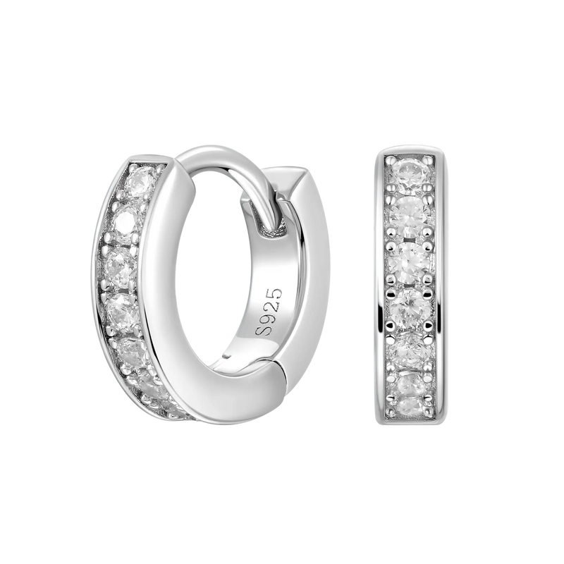 One Row Hoop Earrings - APORRO