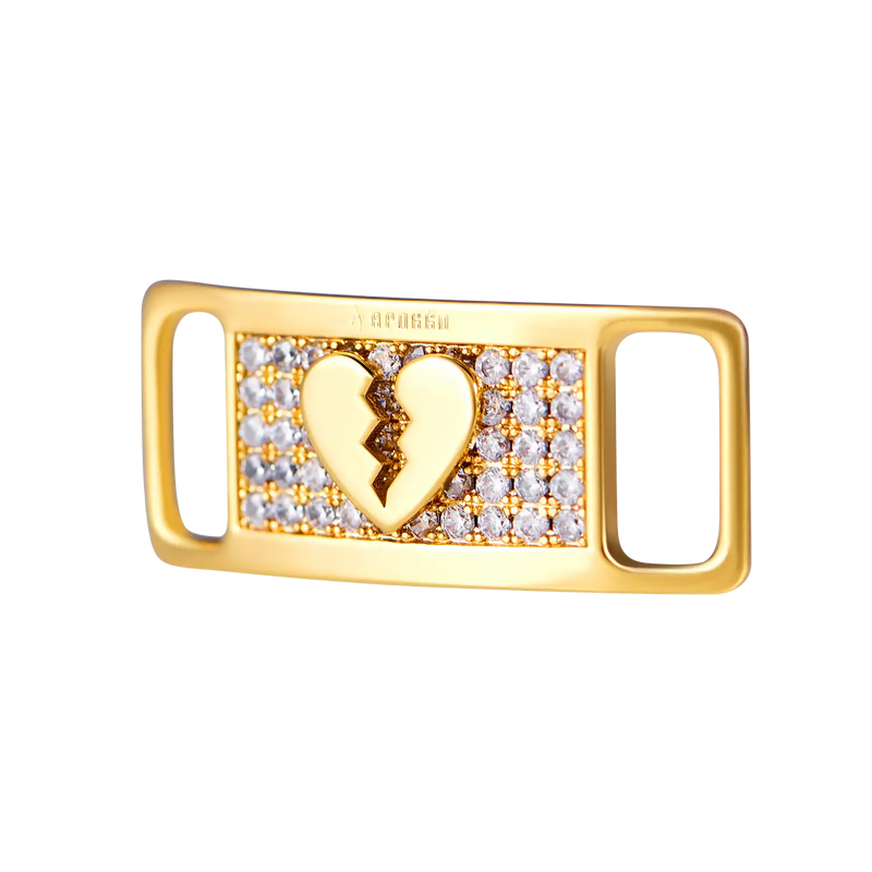 Iced Out Broken Heart Lace Lock - APORRO