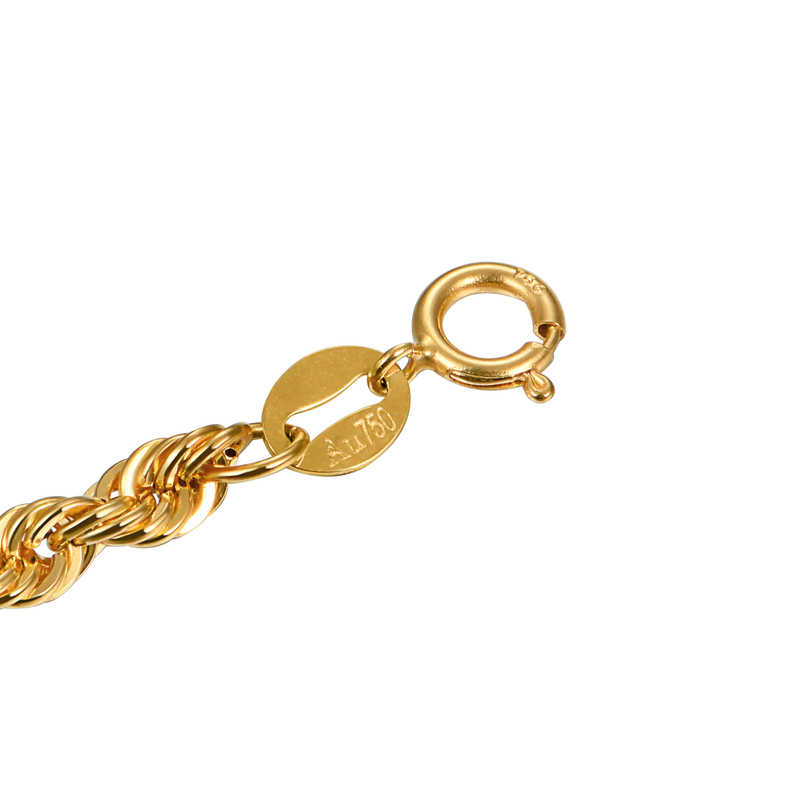 18K Solid Gold Rope Chain Everyday Jewelry APORRO
