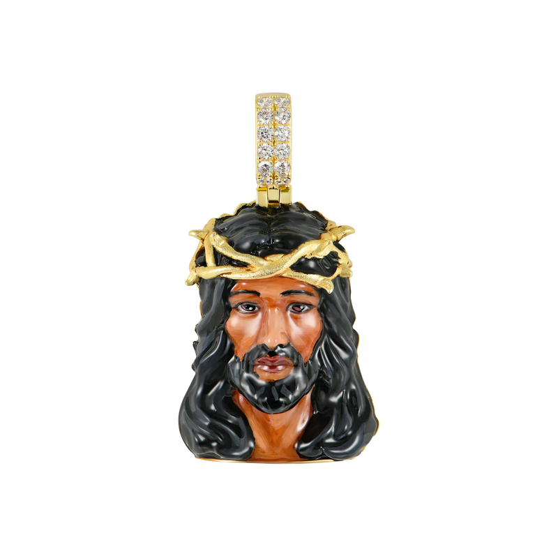 Miniature Enamel Jesus Pendant - APORRO