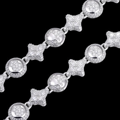 APORRO Premium Custom Iced Fully Iced Four-Leaf Bracelet