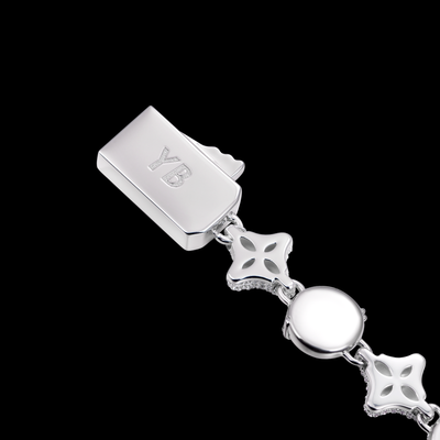 APORRO Premium Custom Iced Fully Iced Four-Leaf Bracelet