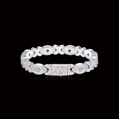APORRO Premium Custom Iced 10mm 8inches The Eye of Providence Bracelet