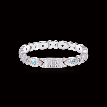 APORRO Premium Custom 10mm 8inches The Eye of Providence Bracelet