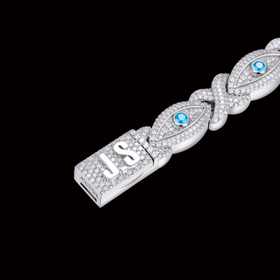 APORRO Premium Custom Iced 10mm 8inches The Eye of Providence Bracelet