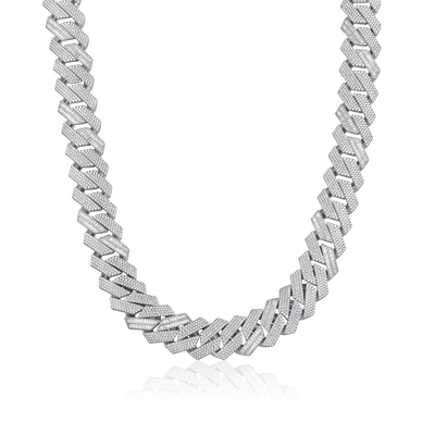 Custom Rollercoaster Buckle Prong Cuban Chain - 25mm