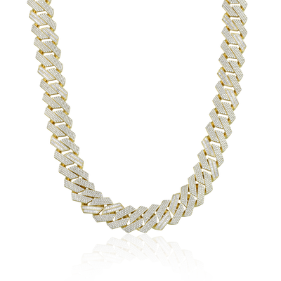 Custom Rollercoaster Buckle Prong Cuban Chain - 25mm