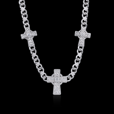 APORRO Premium Custom Cross Cuban Link Chain
