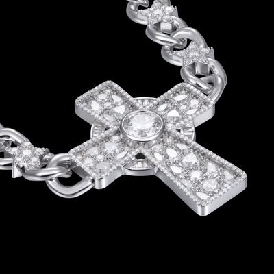 APORRO Premium Custom Cross Cuban Link Chain